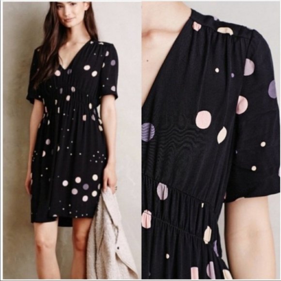 Anthropologie Dresses & Skirts - Anthropologie HD in Paris Felicity Polka Dot Dress Black  6